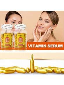 2 Pack Vitamin E Facial Essence Capsules, 120 Softgel Capsules Total, Moisturizing & Nourishing Skin Care Serum, Hydrating & Revitalizing Face Treatment For Soft, Smooth & Radiant Skin, 2 Colors (Golden & Green) - Nhiều màu - Xem 10