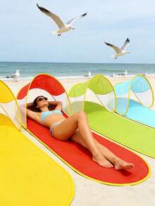 Portable Beach Tent, 30 Seconds Quick Open Beach Tent - UV Protection Sunshade Canopy, Outdoor Adventure Tent, Lightweight Beach Shelter, Beach Family Essential, Outdoor Sun Protection Breathable Quick Open Camping Tent, Comes With Storage Bag, Suitable For Beach, Camping, Cycling, Hiking - Multiple Styles - View 5