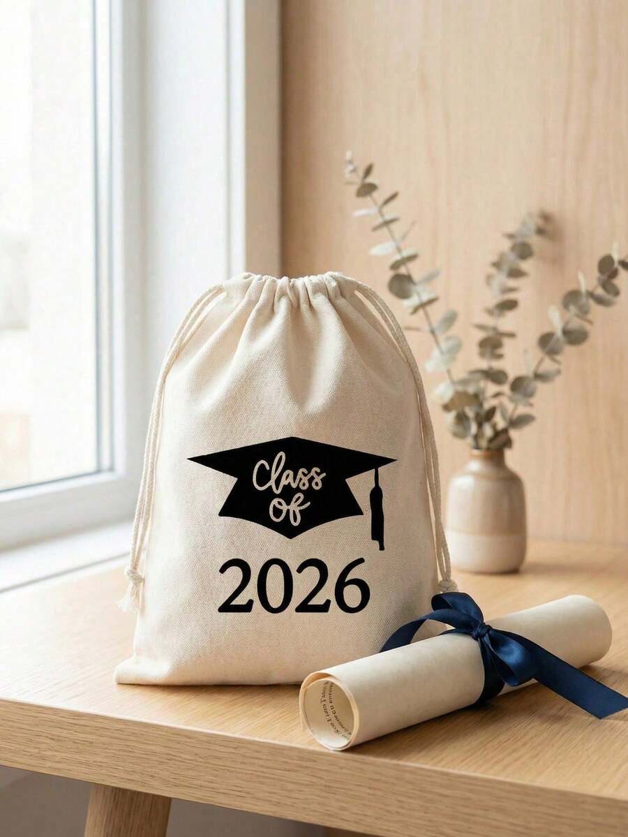 2026畢業季抽繩禮物袋,適合畢業派對使用;2026畢業季裝飾禮物袋;抽繩袋 - 派對、畢業慶典和感謝禮物的理想選擇;畢業禮物袋,抽繩袋,畢業紀念袋 - A - 查看 1