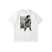 Camiseta informal estampada colorida Dragon-Balls-Z-Raditz-Arrival-On-Earth-Kakarot 2026 Anime Japonés Camisetas para hombre Camisetas divertidas y lindas de dibujos animados para mujer Camisetas de manga corta Camisetas con estampados gráficos Camisetas Kawaii Camisetas con estampados gráficos Cuello redondo 100% Algodón, blusas para mujer, la elección perfecta para tus atuendos de San Valentín, camisetas informales para parejas, camisetas con temática de anime. - Blanco - Ver 1