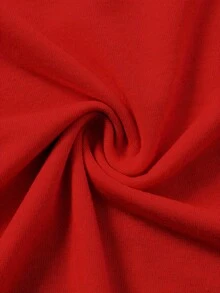 Ropa de verano para mujer: conjunto de una pieza de top corto ajustado de manga corta con cuello redondo y estampado inglés de estilo americano retro sencillo. - Negro - Ver 5