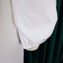 Vestido elegante de oficina otoño invierno 2026 color liso para mujer talla grande - Blanco - Ver 7