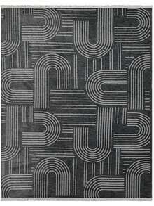 Modena Scandinavian Washable Chenille Rug With Fringes, Non-Slip Backing For Hallway, Living Room - Army Green - View 2