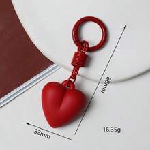 1pc Women's New Faux Cake Keychain PU Heart Key Chain Pendant Bag Charm Key Ring Best Party Gift Jewelry - Multicolor - View 3