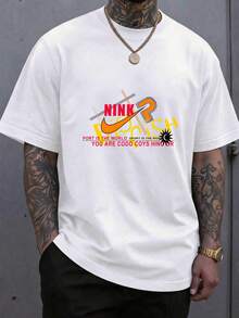 [Summer New Arrivals] Men's Fashion Solid Color Crew Neck Short Sleeve T Shirt, Comfortable Breathable Summer Casual Top, Versatile Graphic Tee Suitable For Daily Wear Outdoor Riding Street Hangout - 白色 - 查看 3