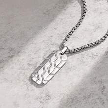 Vnox Collares con colgante de etiquetas de perro pequeñas para hombres y niños, etiqueta de perro militar de acero inoxidable de color negro y plateado con cadena de caja de regalo para él - PN-1857G - Ver 11