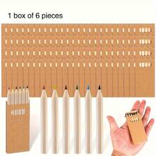 8.89cm Mini Colored Pencil Set, 6 Colors, Pre-Sharpened Wooden Pencils, Ideal For Art Projects, Crafts, Education, Drawing, Classroom Activities And Art Tools - Multicolor - View 10