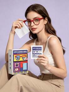 100pcs Anti-Fog Glasses Cleaning Wipes, Wet Wipes, Anti-Fog Agents, Disposable Lens Cleaning Cloth, Camera Lens, Long-Lasting Cleaning Wet Wipes For Computer Screen, Mobile Phone Screen, Mirror, Glass, Travel Essential - Multicolor 3 - View 3