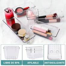 23 Luxury Desktop Storage Units With Drawers - Bathroom, Bedroom, Living Room, Transparent Multifunctional Storage Box - Space Saving, Adjustable, Stackable, For Storing And Organizing Items. Two Gifts Included, 25 Total Received. - 23 Pieces - View 8