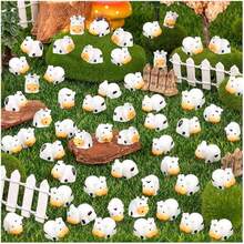 10pcs Mini Denim Resin Animal Figurines, Fairy Garden Micro Landscape DIY Craft - Multicolor - View 6
