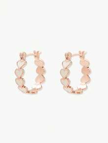 1 Pair Cute Heart Shaped Earrings, Designed For Women, Suitable For Weddings, Engagements, Anniversary Parties, Valentine's Day Gifts - 1# - View 2