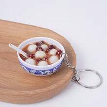 1pc/2pcs Realistic Food Bowl & Noodle Keychain, Creative Mini Food Toy Pendant, Unique Bag Charm & Small Gift - Multicolor - View 10