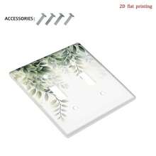 1 pièce Plaque de recouvrement décorative pour interrupteur, s'adapte aux prises et interrupteurs inutilisés - motif élégant de branche de feuilles, s'adapte aux bases à simple gang, décoration murale pour salle de bain, cuisine, chambre, bureau, design plat 2D - Multicolore - Voir 8
