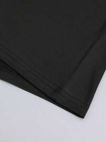 Camiseta deportiva casual, de manga corta y transpirableComfortable, versatile short-sleeved top. - Negro - Ver 5