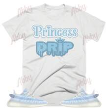 Camiseta de deporte Yeezys 350 Mono Ice con diseño de princesa, camiseta Yeezys 350 Mono Ice, camiseta Blue Mono Ice - forma - Ver 1