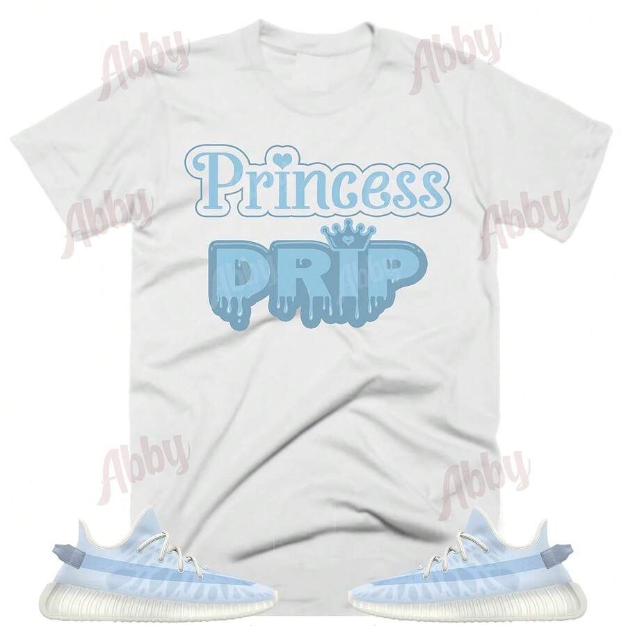 Camiseta de deporte Yeezys 350 Mono Ice con diseño de princesa, camiseta Yeezys 350 Mono Ice, camiseta Blue Mono Ice - forma - Ver 1