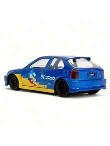 Simba Sonic Jada Toys 索尼克 X 本田思域 Type-R 合金车模 - 1:32 比例动漫收藏车 - 彩色 - 查看 3