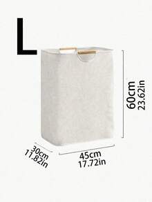Multi-Purpose Waterproof Laundry Basket With Handle, Dirty Clothes Hamper & Toy Storage Bin, Durable Linen Organizer With Lining, Easy Access & Convenient To Use, Space Saving Design For Bedroom, Bathroom & Nursery - White - View 7