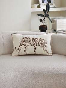 LCUHPCL 1pc And 2pcs Low-Key Luxury 3D Leopard Embroidery Pillowcase, Home Decor Suitable For Living Room, Bedroom, Car And Other Environments - Multicolor - View 9