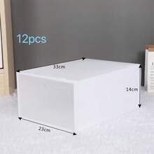 36/24/12/6pcs Foldable Moisture Proof And High Load-Bearing Shoe Storage Boxes, Stackable And Easy Assembly, Stackable Rectangle Sneaker Storage Display Cases For Closet Plastic Shoes Storage Box With Magnetic, Shoes Organizer For Men And Women - View 13