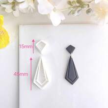 Spring & Summer Series Flower Shaped Embossing Clay Sculpting Tool, Elegant Design Mold, Suitable For DIY Earrings And Jewelry Making, Handmade Earring Design, Creative Soft Clay Crafting - White - View 18