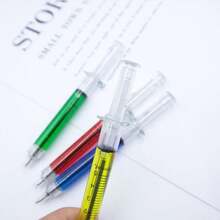 12pcs Realistic Syringe-Shaped Neutral Pens, Funny Creative Syringe-Style Black Ink Pens, Student Fun Stationery, Funny Syringe-Shaped Ballpoint Pens, Realistic Syringe Design Multi-Color Fun Pens, Medical Student / Nurse Day Gift, Suitable For Students, Healthcare Workers Daily Use, Also As Nurse Day, Medical Student Graduation Creative Gift. - Technical Pen - View 6