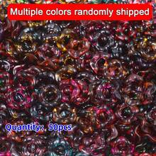 10pcs Acrylic UV Coated Colorful Beads, Hexagon Fidget Toys, Macaron Color Wavy Flower Shape, DIY Jewelry Accessories - Waves - View 31
