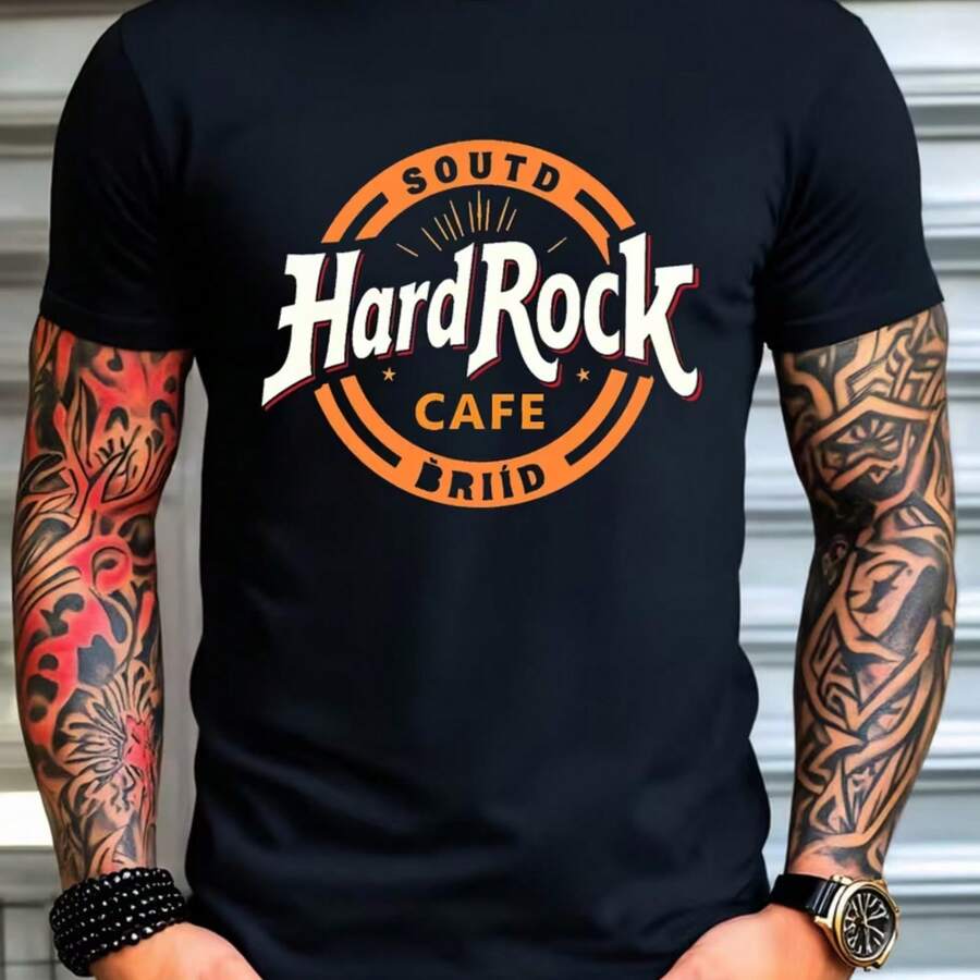 Printed T-Shirt For Men And Women - Black - View 1