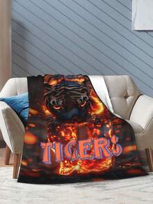 Auburn Merch Tigers Throw Blanket Warm Blankets Breathable Air Conditioner Blanket For Car Classic Outdoor Blankets For Picnic For All Season - 黑色 - 查看 5