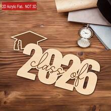 1 cuốn sổ tay trang trí tốt nghiệp năm 2026, sổ ghi nhớ bằng gỗ có hình mũ tốt nghiệp, quà tặng tốt nghiệp, đồ trang trí và phụ kiện tiệc tốt nghiệp, sổ ghi lời nhắn trong lễ tốt nghiệp - A - Xem 1