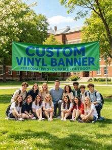 1pc Customized Banner, Indoor/Outdoor Personalized Full-Color Banner Sign, Suitable For Indoor/Outdoor Events, Retail, Parties, Imagery, Text, Advertising, Decoration, Activities, Parties, Weddings, Business Promotion, Trade Shows, Home Decor, Father's Day - Multicolor - View 4