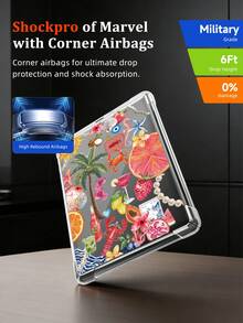 1pc Summer Ocean Element Pattern Transparent Shockproof Soft Silicone Protective Case For Kindle 11th Gen 2022/Kindle Paperwhite 12th Gen 2024/Kindle Colorsoft Signature Edition, Clara Colour/Bw/2E - Multicolor - View 6