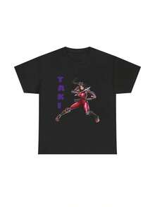 Camiseta unisex, TakiSoulcaliburCamiseta-RetroJuegosTeeAdecuadopara&,UnisexoAdolescenteSueltoAjusteCamisaconIcónicoTaki&,MáquinaLavableparaSoulcaliburTemáticoApparel,,ropademujer,blusasparamujer,topsdemujer,playerasdemujer,DailycasualConjunto, RegularAjuste, DiarioCoincidencia, GráficoEstampado, Deportivocasual - Negro - Ver 5