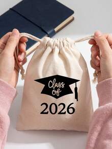 2026畢業季抽繩禮物袋，適合畢業派對使用；2026畢業季裝飾禮物袋；抽繩袋 - 派對、畢業慶典和感謝禮物的理想選擇；畢業禮物袋，抽繩袋，畢業紀念袋 - A - 查看 4