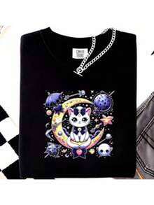 Sailor Meow Cute Moon C1At Space Magic - Negro - Ver 2