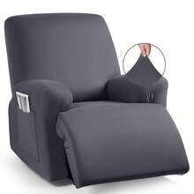 4-Piece Stretch Recliner Chair Covers For Oversized Recliners, Washable Polyester Soft Fabric Furniture Protector - Multicolor - View 8