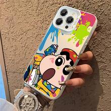 Coole Handyhülle mit Anime-Kunstwerk kompatibel mit iPhone14 Pro Max/15 Plus/15 Pro/17 Pro Max/Air/12 Pro Max/15/16 plus/16 pro/12 Pro/13 Pro Max/15 Pro Max,  Galaxy S25 Ultra/ 13/ Galaxy S25, vintage anime design minimalistischer anime stil retro anime stil einzigartiges anime muster. - Transparent Schwarz - Übersicht 8