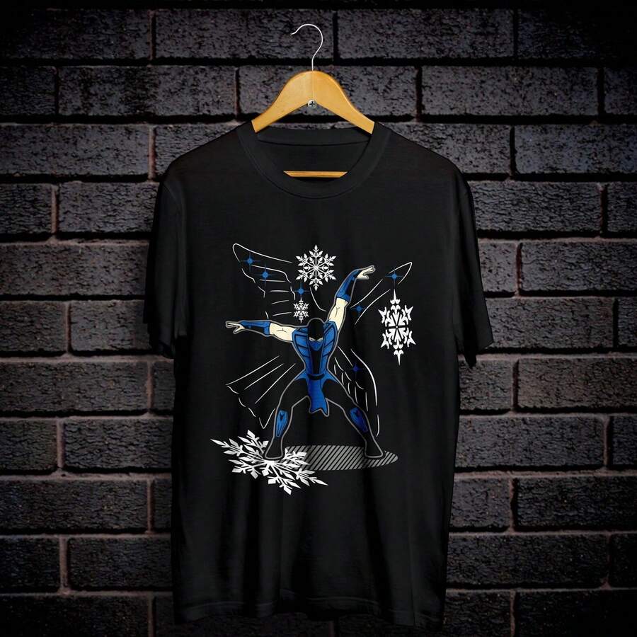 Camiseta de algodón suave de 220 g de la colección M1ortal Kombat Sub Zero Ice para hombre y mujer. Confeccionada con un tejido premium, duradero y agradable al tacto, se adapta a todo tipo de cuerpo y es ideal para el uso diario. Prendas casuales, transpirables y ligeras, perfectas para combinar con conjuntos elegantes de otoño, ideales para el día a día, actividades al aire libre, viajes, vacaciones y fiestas temáticas durante todo el año. - Negro - Ver 1