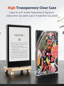 1pc Summer Ocean Element Pattern Transparent Shockproof Soft Silicone Protective Case For Kindle 11th Gen 2022/Kindle Paperwhite 12th Gen 2024/Kindle Colorsoft Signature Edition, Clara Colour/Bw/2E - Multicolor - View 9