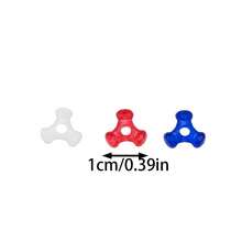 300/600顆 10mm 愛國紅白藍三葉草壓克力隔珠，適用於7月4日 - DIY珠寶、派對裝飾、花環和手工藝用品；經典美國風格；非常適合手鍊、項鍊、剪貼簿和節日家居裝飾 - 藍白紅 - 查看 3