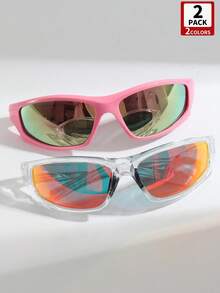 2 pares/set de gafas de moda deportivas para ciclismo, adecuadas para fotografía callejera, atuendo diario, fiestas, senderismo, campamento. Gran regalo para amigos, novios y actividades de festivales. Accesorios, accesorios de playa, Shadesy2kfestival, adecuados para vacaciones de verano en la playa, actividades al aire libre y viajes. - Multicolor - Ver 6