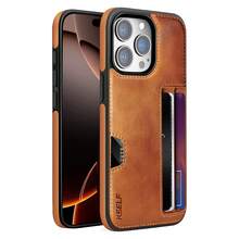 Dompet/Casing Ponsel Kulit PU Vintage Cocok untuk iPhone - Coklat - View 22
