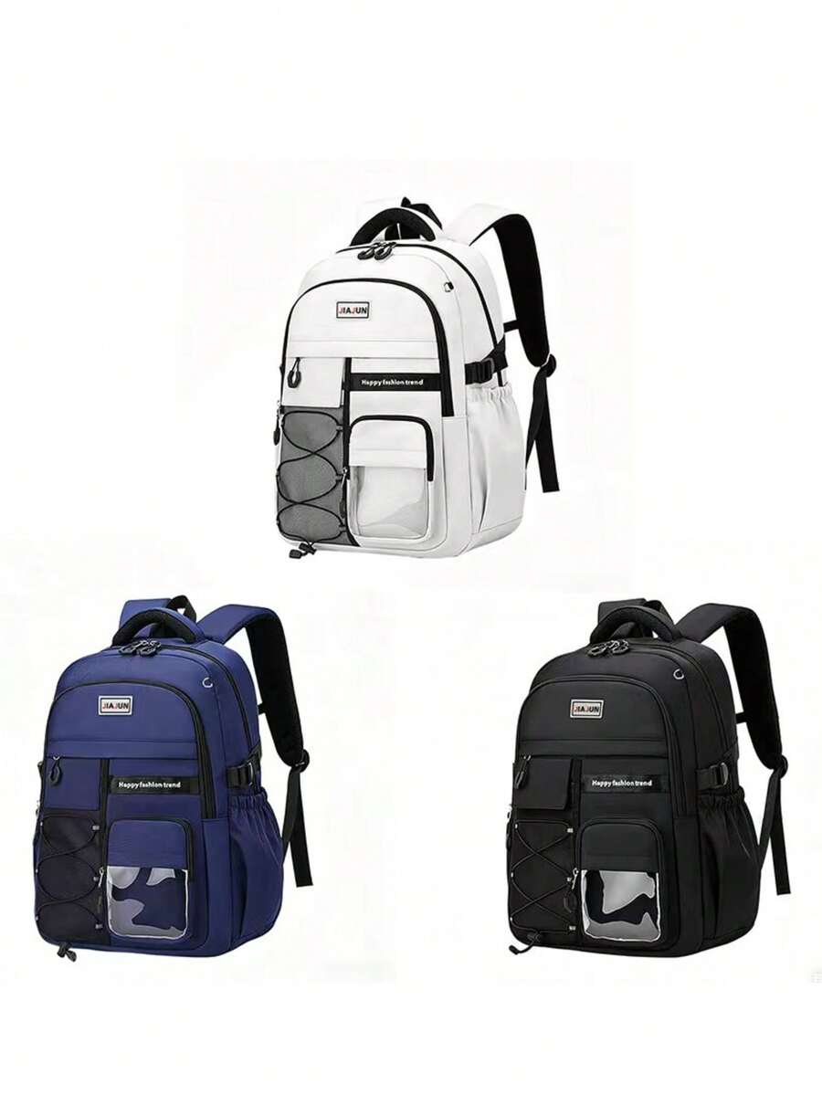 1pc Boys & Girls Backpack With Shoulder Strap, Tote Bag And Pencil Case, Travel School Work Daily Use Back To School Gift - Multicolor - View 1