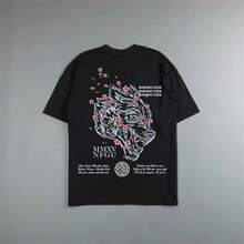 DARC American Fashion Brand Digital Print Pure Cotton Short-Sleeve Summer National  Loose-Fit Unisex T-Shirt - T07白色 - 查看 4