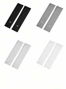 1 Set Unisex Gloves & Face Mask, UV Protection Arm Sleeves, Compression Design, Suitable For Golf, Basketball, Cycling, Fishing, Driving, Running, Rowing, Gardening, Fashionable Sun Protection Cooling Sleeves - B - View 9