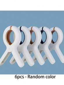 5pcs Heavy Duty Plastic Beach Towel Clips - Securely Holds Towels, Clothes And Blankets On Clothesline Or Rack To Dry, Windproof Clips, Large Size Clothespins, Suitable For Clothesline, Chairs, Pool Loungers, Beach Chairs, Random Colors - Multicolor - View 13