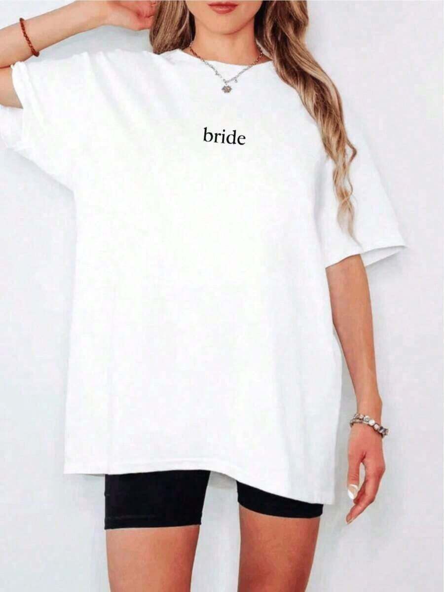 Camiseta de manga corta de algodón puro más vendida, versátil y favorecedora para la figura. Estilo de gran  recién lanzado en 2026. Top holgado de talla grande con diseño único de verano. Camiseta 100% algodón puro, gruesa, en blanco y negro, decorada con un diseño gráfico y estampado de letras a la moda, estilo unisex de manga corta. Nueva llegada para primavera, verano y otoño. Transpirable y cómodo, estilo streetwear sencillo y versátil, perfecto para conjuntos a juego para parejas. - Blanco - Ver 1