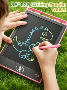 1 قطعة لوح كتابة LCD، لوحة رسم ملونة، لوحة كتابة للأطفال قابلة للمسح وإعادة الاستخدام، مناسبة للتعليم والتعلم في المنزل والمدرسة، ألعاب للأولاد والبنات، هدية عيد ميلاد والعودة إلى المدرسة، قرطاسية - وردي - مشاهدة 1