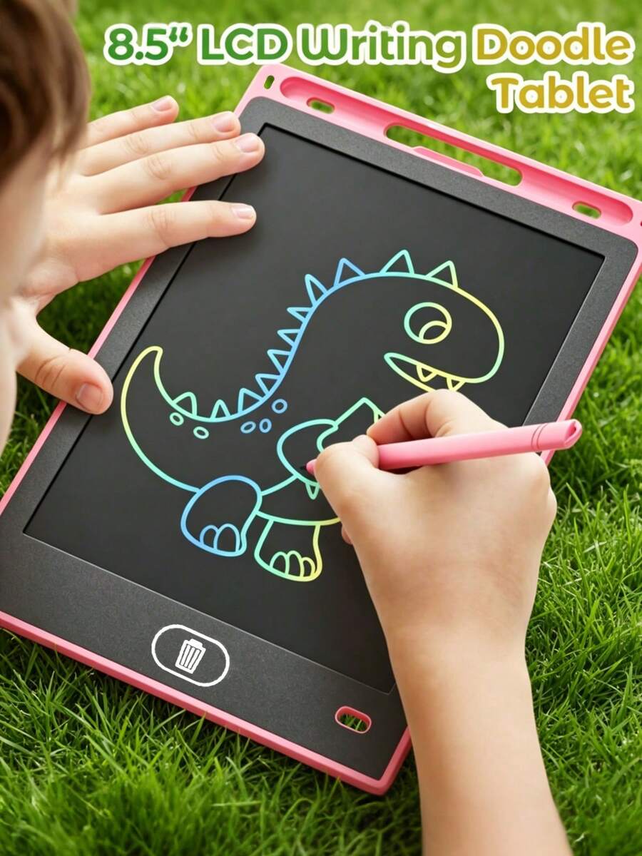 1 قطعة لوح كتابة LCD، لوحة رسم ملونة، لوحة كتابة للأطفال قابلة للمسح وإعادة الاستخدام، مناسبة للتعليم والتعلم في المنزل والمدرسة، ألعاب للأولاد والبنات، هدية عيد ميلاد والعودة إلى المدرسة، قرطاسية - وردي - مشاهدة 1
