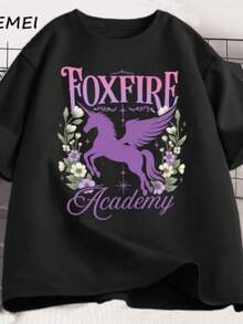 playeras de mujer 2026 Foxfire Academy T-shirt Men Women Vintage Keeper of The Lost Cities Symbols Tshirt Bookish Cotton Short Sleeve Tees Streetwear - Negro - Ver 1